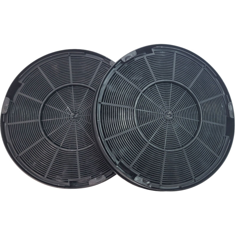 Ersatzteil - 2x Runder Aktivkohlefilter FAC 529/1, Type F196 - - faure, indesit, ariston hotpoint, roblin, electrolux, neff, de dietrich, siemens,
