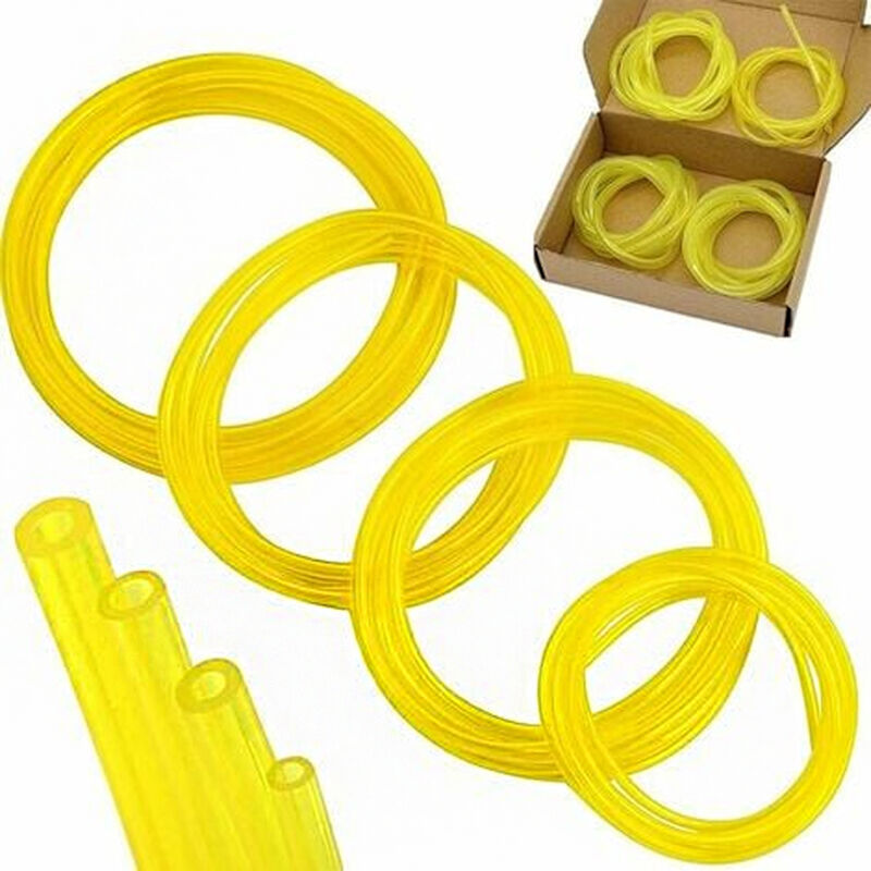 Benzinschlauch-Set, 4-teilig, Kraftstoffschlauch, Benzinschlauch, 1,5 Meter, für Laubbläser, Rasentrimmer, Motorsense, Freischneider, hochbeständiger