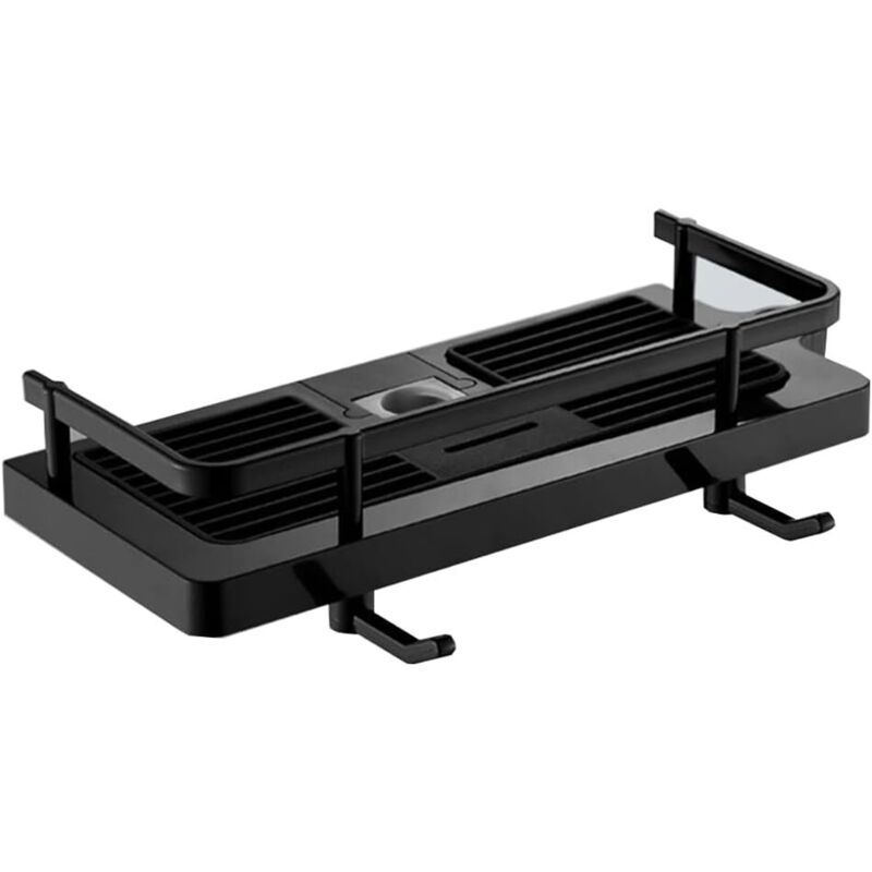 Duschablage, Badezimmer-Organizer, kein Bohren erforderlich, Badezimmer-Aufbewahrungsregal, multifunktionaler Duschstangenhalter, runde Stangen,