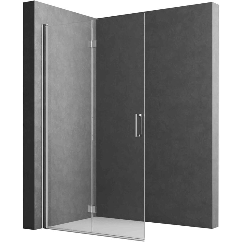 Boromal - Walk-in-Dusche faltbar Walk In Dusche Duschwand Duschabtrennung 86x195cm für dusche mit Nano