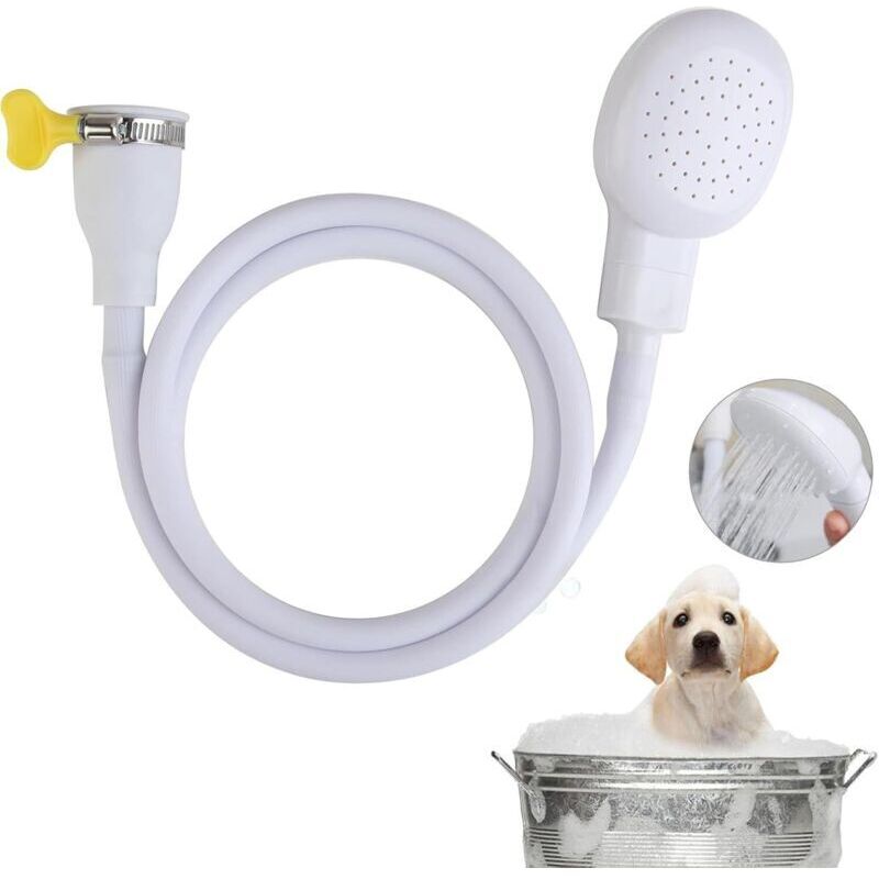 Duscharmatur-Set für Haustiere, tragbarer Duschschlauch für Haustiere, Duschschlauch mit Sprühfunktion, Duschkopf zum Baden von Babys und Haustieren.