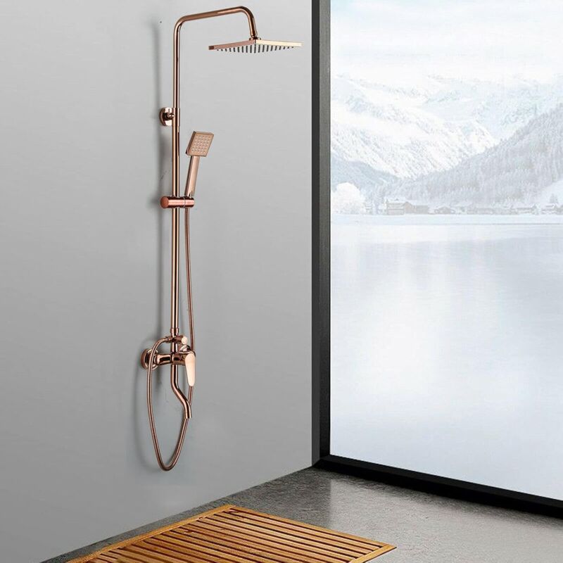 Dusche Wasserhahn Dusche Set Handheld Dusche Regen Dusche Overhead Dusche Mischbatterie Dusche Dusche System Rose Gold