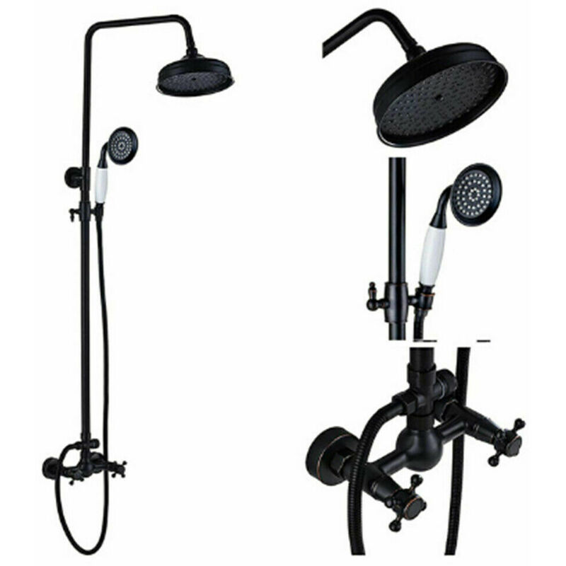 Duschsystem Dusch Armatur Duschset Badezimmer Regendusche Brause Antik Badezimmer Brause Schwarz Thermostat Mischer