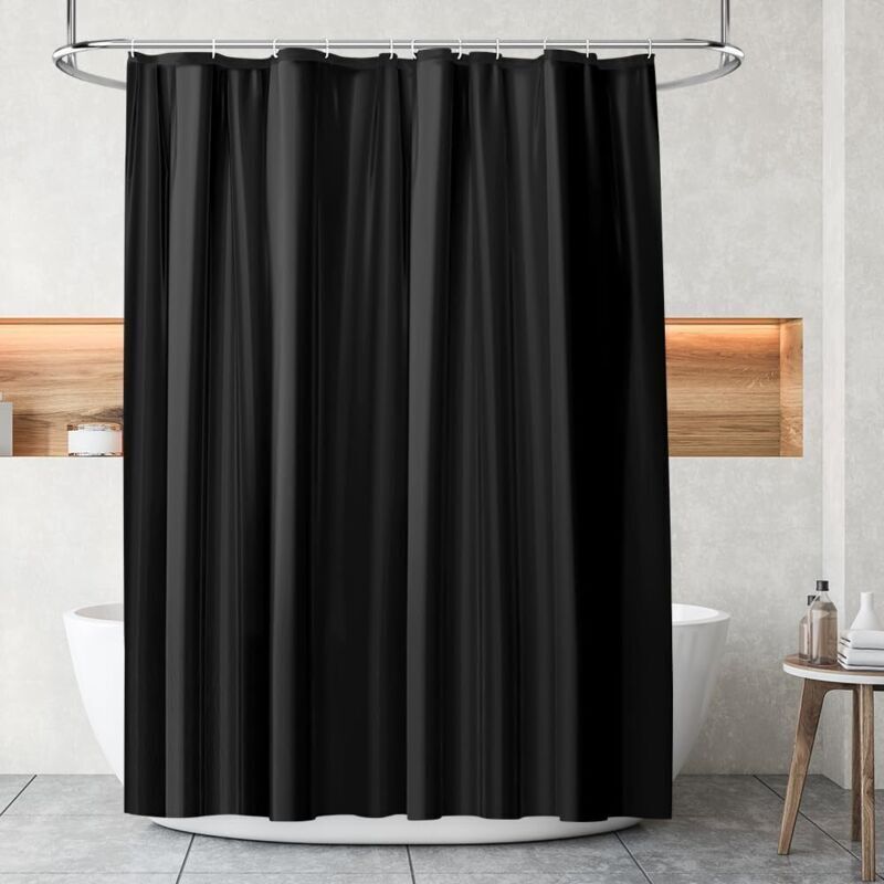 Duschvorhang, Anti-Schimmel-Duschvorhang, Duschvorhang mit Haken, Badewannenvorhang, wasserdichter Duschvorhang, 180 x 180 cm für Badewanne oder