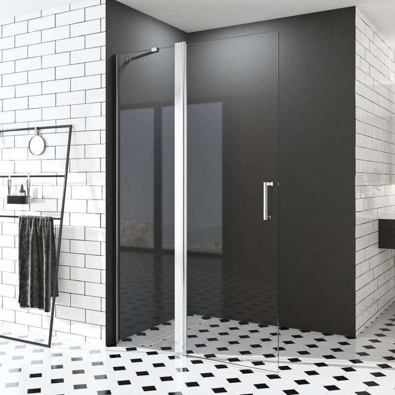 Duschwand Walk-In 120x185 cm Walk in Dusche Duschwand Pendeltüren Dusche Duschtrennwand 6mm ESG-Sicherheitsglas Nano Beschichtung