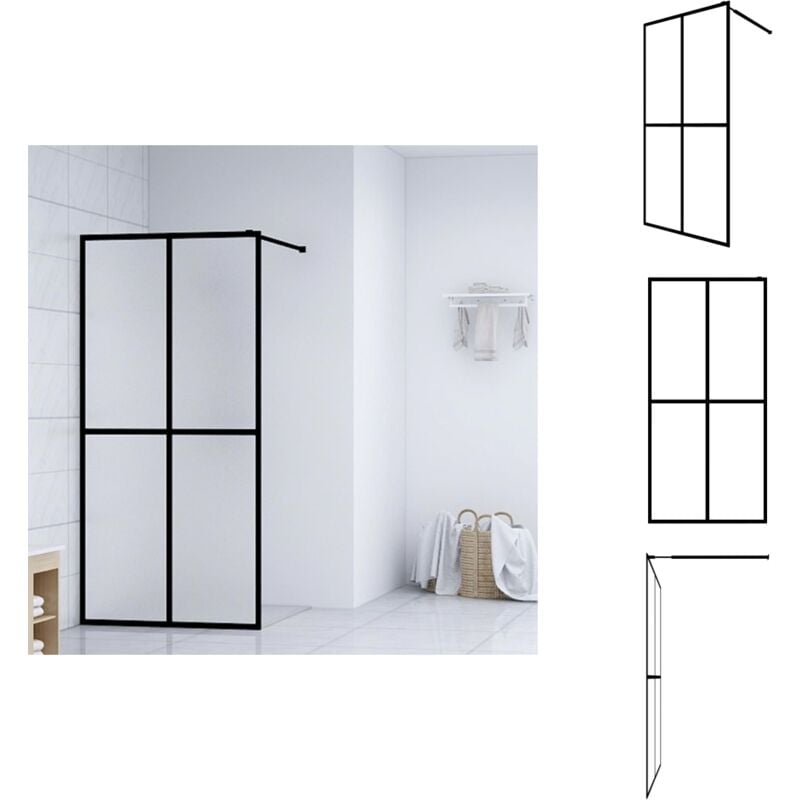 Duschwand für Walk-in Dusche Mattes Sicherheitsglas 100x195 cm - Duschwand - Walk-in Dusche - Sicherheitsglas - Duschkabine - Duschabtrennung