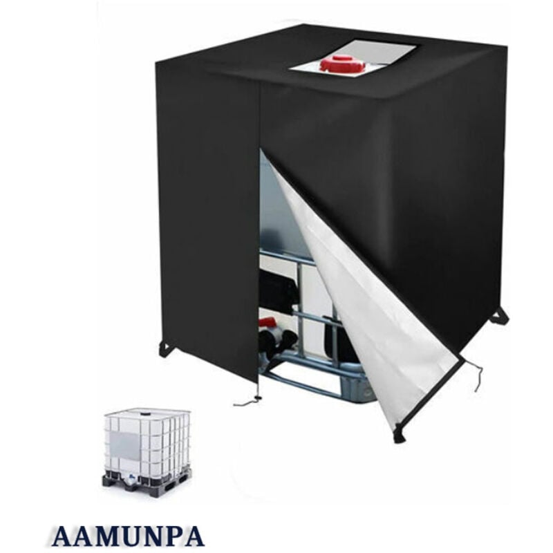DWcouple Abdeckplane für 1000L IBC-Tank, 420D Wassertank Deckel, Anti-UV Staubschutz Deckel Container IBC-Tank,Abdeckplane für IBC-Tank mit