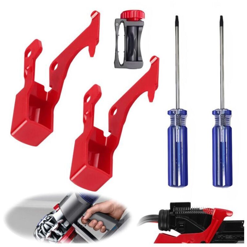 Dyson V11 V10 Trigger-Schalterknopf, Dyson V10, roter Knopf, Dyson-Knopf, Reparaturwerkzeug für V10 V11 Staubsauger, 2 Schalter, 1 Schalterhalter und