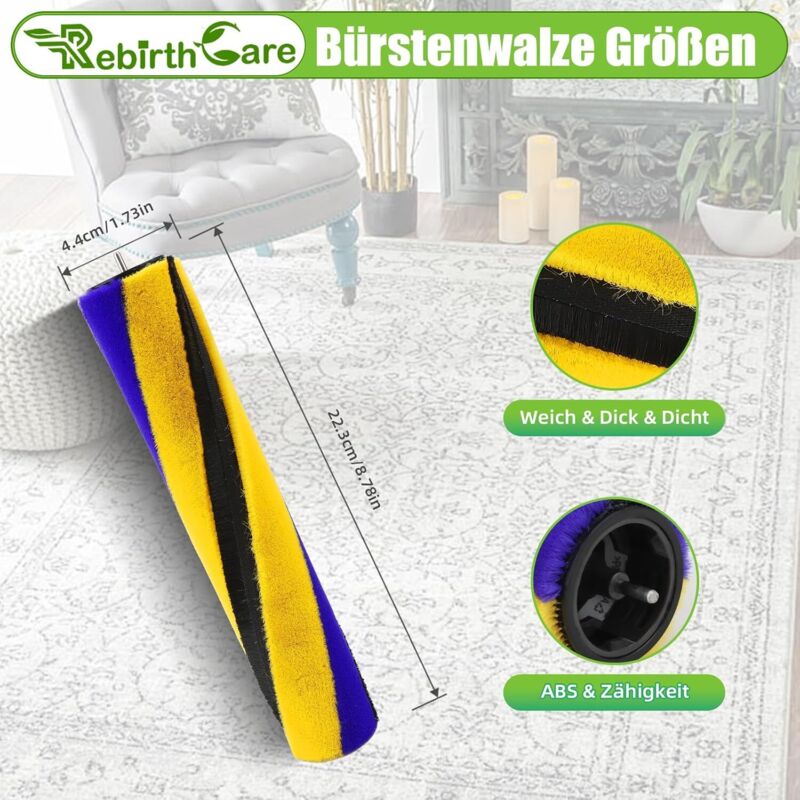 V12 Bürstenwalze für Dyson V15 Detect/V12 Slim/V12 Detect Slim/V10 Digital Slim/V8 Slim, Bürste für Dyson V12 Detect Slim, Ersatzbürste für Dyson V15