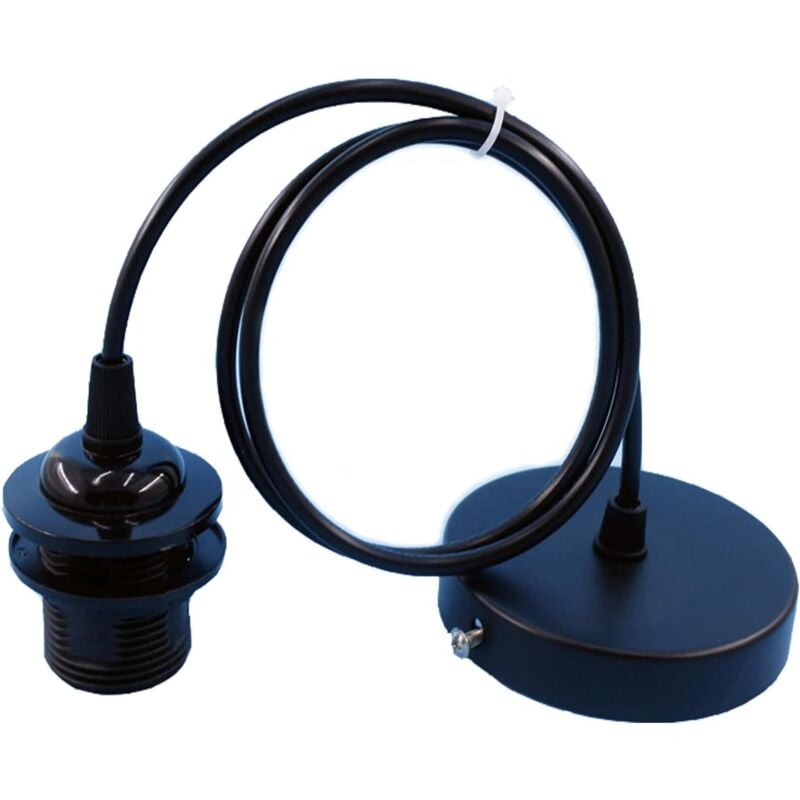 Aougo - E27-Hängelampenfassung, E27-Hängelampen-Zubehör, E27-Hängelampen-Zubehör mit 1 m Kabel, für Bar, Café, Bekleidungsgeschäft, Zuhause, Hotel