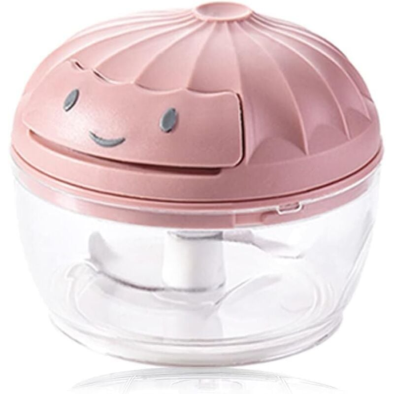 Easy Pull Manueller Lebensmittelzerkleinerer, Küchenmaschine, Gemüseschneider, Mixer für Obst/Babynahrung/Gemüse/Kräuter/Zwiebeln/Knoblauch (S-200 ml)