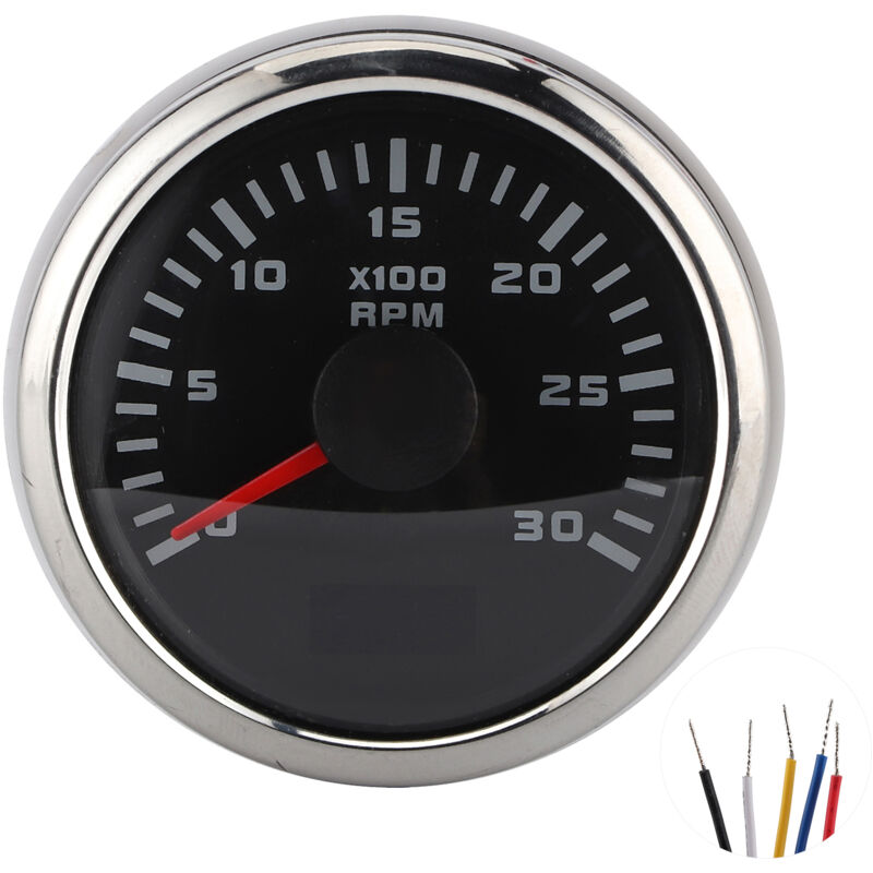 EBTOOLS Drehzahlmesser für Autos, 2-Zoll-LCD-Display, Drehzahlmesser bis 3000 U/min für Autos, Motorräder, Baumaschinen, Außenbordmotoren.