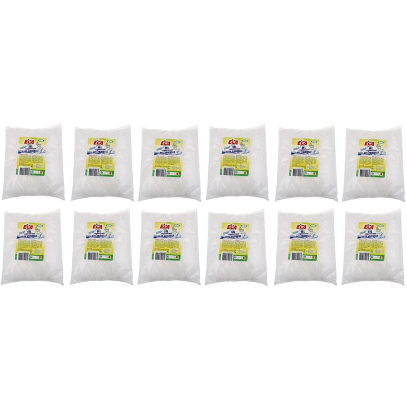 Eca - anti-kalk-salz - geschirrspülmaschine - 12 x 1kg - 143 - 3760011521143