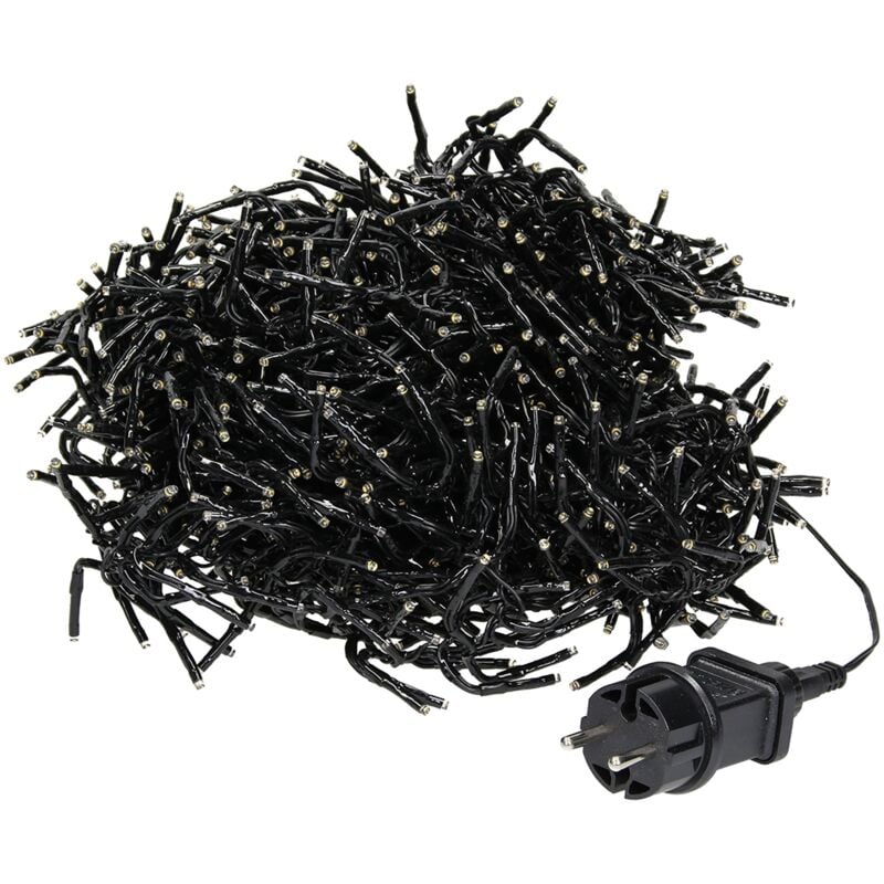 ECD Germany LED Cluster Lichterkette 11m, 1512 LEDs Warmweiß, mit Timer und 8 Leuchtmodi, strombetrieb, IP44 Innen/Außen, Weihnachtsbeleuchtung