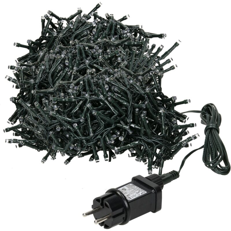 Ecd Germany led Cluster Lichterkette Bunt, 36m, 1800 LEDs, Multifunktion 8 Modi, mit Timer, Weihnachtsbeleuchtung für Innen und Außen wasserdicht