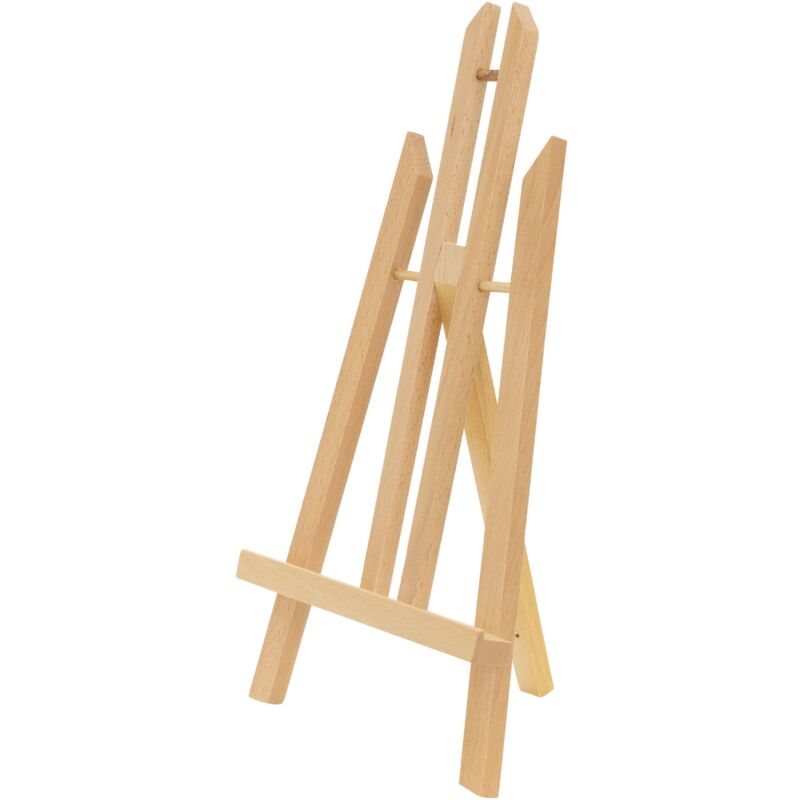 Ecd Germany - Tischstaffelei klappbar, Sitzstaffelei verstellbar aus Holz, Mini Staffelei zum Malen für Leinwänden & Keilrahmen bis 40cm, Tragbare