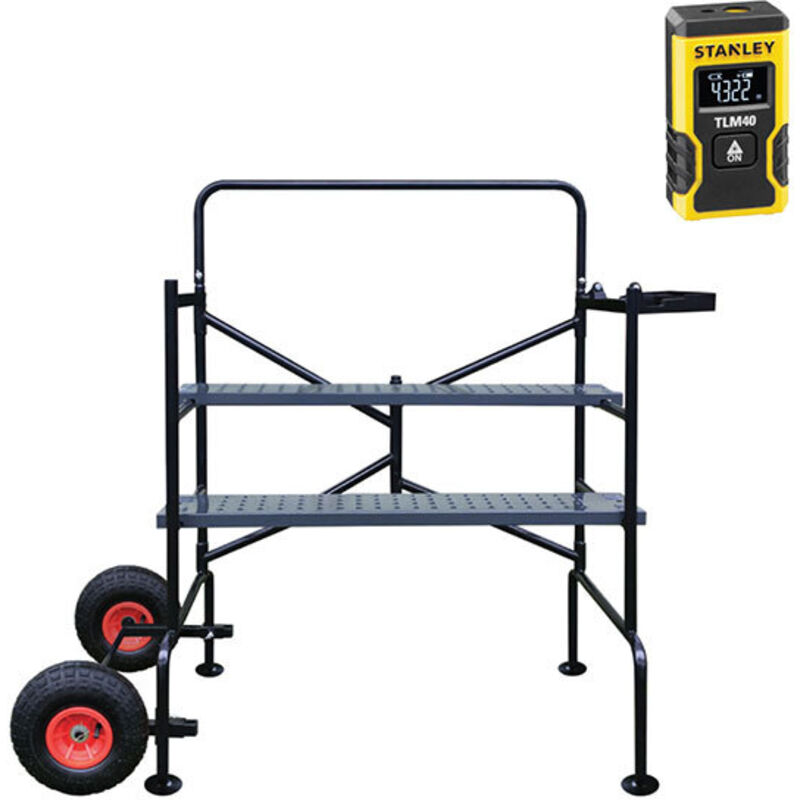 Garten-Gerüst - Arbeitshöhe von 2,33 bis 2,85 m + Laser - 2400880-LASER