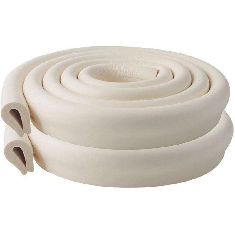 Ecken- und Kantenschutz für Babys, 2 m x 2 Stück, Sicherheitsschaum-Schutzrolle, Anti-Schock-Schaum für Babys an Wandecken, Möbeln, Tischkanten