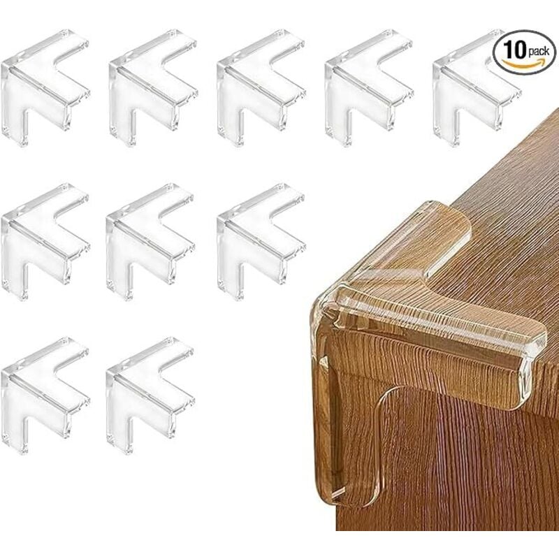 Eckenschoner für Babys, 10 Stück weiche Tischeckenschoner, stark klebende, transparente Eckenschützer, geeignet für Kinderbetten, Kamine, Ecken