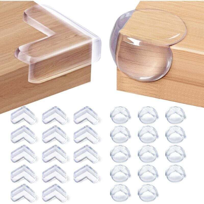 Eckenschutz für Babys, 28-teiliges Eck- und Kantenschutzset, Eckenschutz für Babys mit verbessertem Sekundenkleber für Tisch- und Möbelecken
