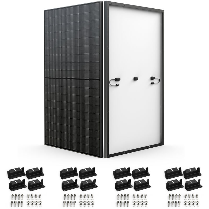 Ecoflow - Monokristallines Solarpanel 2x400W 0% vat, Starres Solarpanel mit 8 Stück montagefüße, Photovoltaikmodul ideal für Balkonkraftwerk,