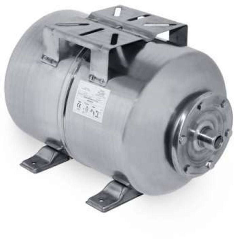 Sanundo - Edelstahl Ausdehnungsgefäß inox 24l für Hauswasserwerk horiz. für Jetpumpe Membranausdehnungsgefäß