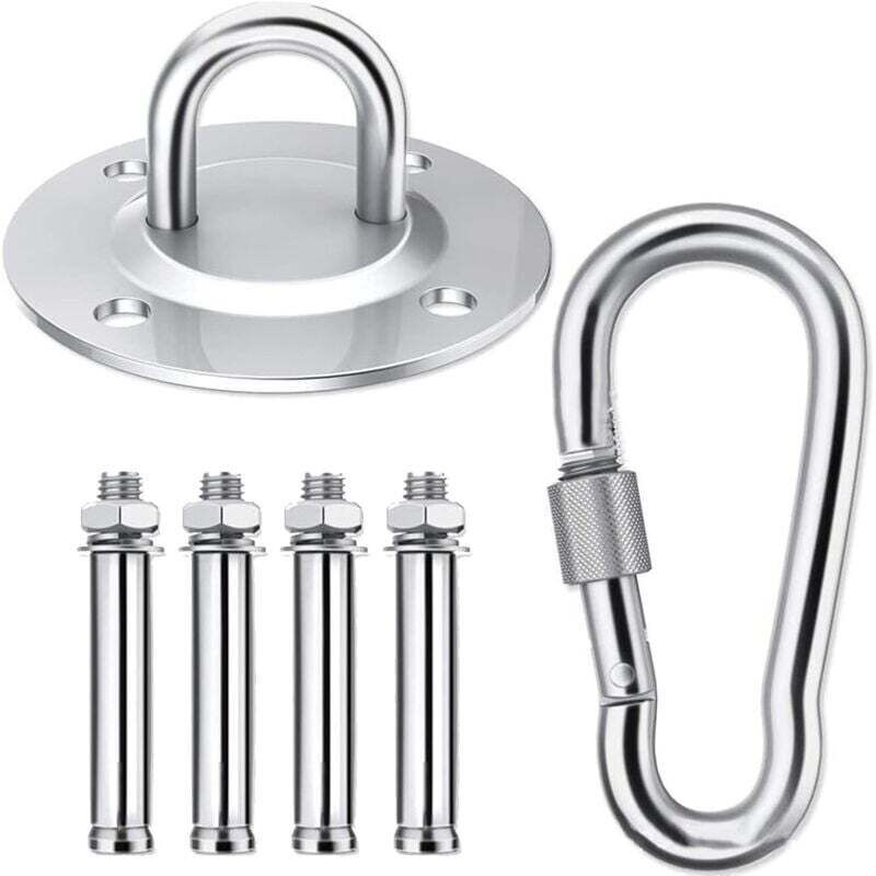 Edelstahl Hängesessel Deckenhaken für Liebesschaukel, Aufhängung, Hängematte, Boxsack Silber