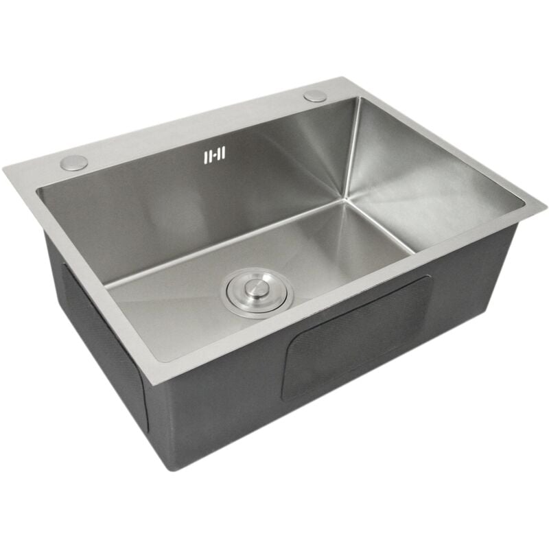 Monster Shop - Edelstahl Küchenspüle Einbauspüle Eckig Spüle Spülbecken Gastro Einbauspüle 60cm