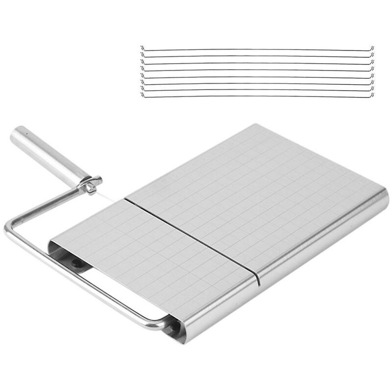 Woosien - Edelstahl-Käsehobel mit 8-Draht-Käse für Blockkäsehobel Schneidebrett Käse