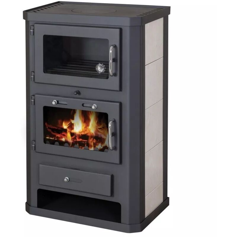 V05 - eek a Kaminofen mit Backfach Victoria Comfort kf – 10kW