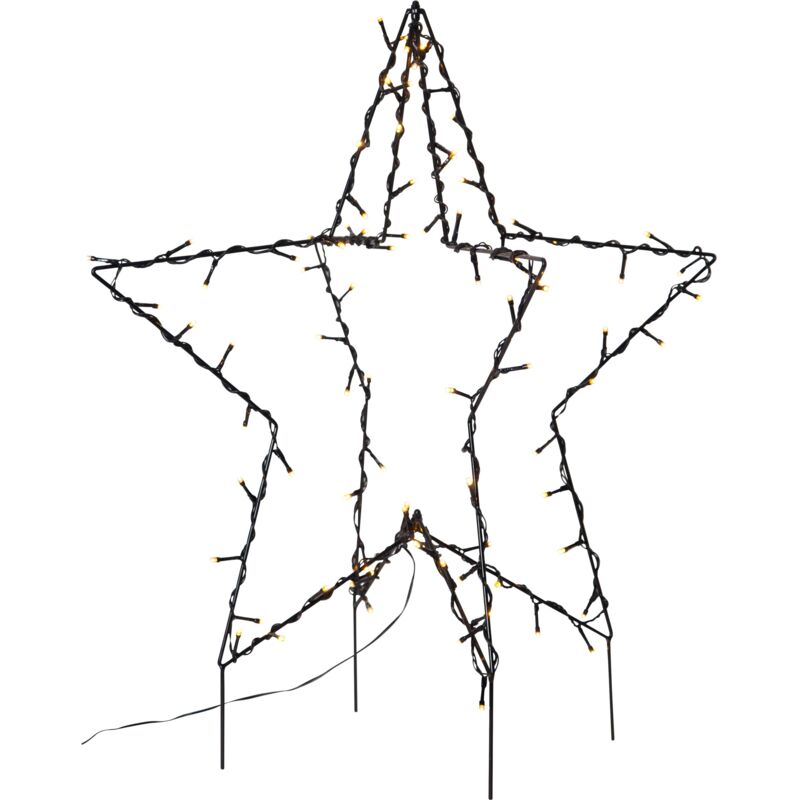 Eglo led Stern außen, Weihnachtsbeleuchtung Garten mit Erdspieß, beleuchtete Weihnachtsdeko outdoor, Steckstern Weihnachten mit Kabel,