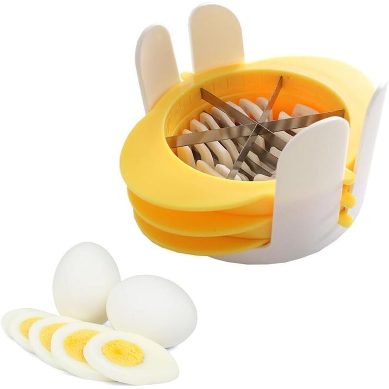 Eierschneider Edelstahl 3-in-1, Eierteiler für Hartgekochte Eier Egg Slicer Splitter Chopper Eischneidewerkzeug für Gekochten