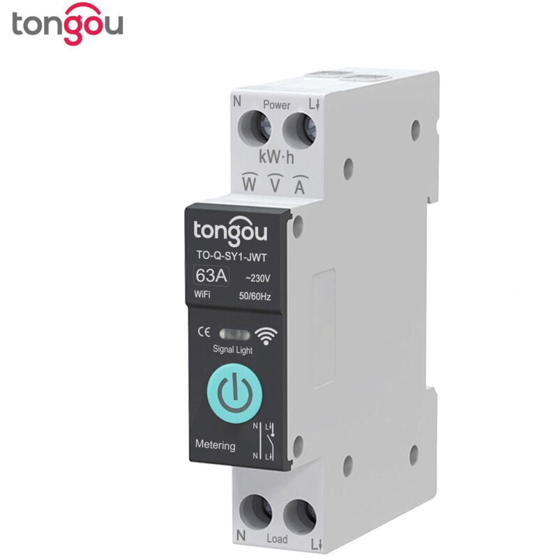 Tonchean - Ein tuya WiFi Smart Switch, kabellose Fernbedienung, mobile Fernbedienung, Zähltimer, Smart Home mit Messung, Tuya, Smart Life