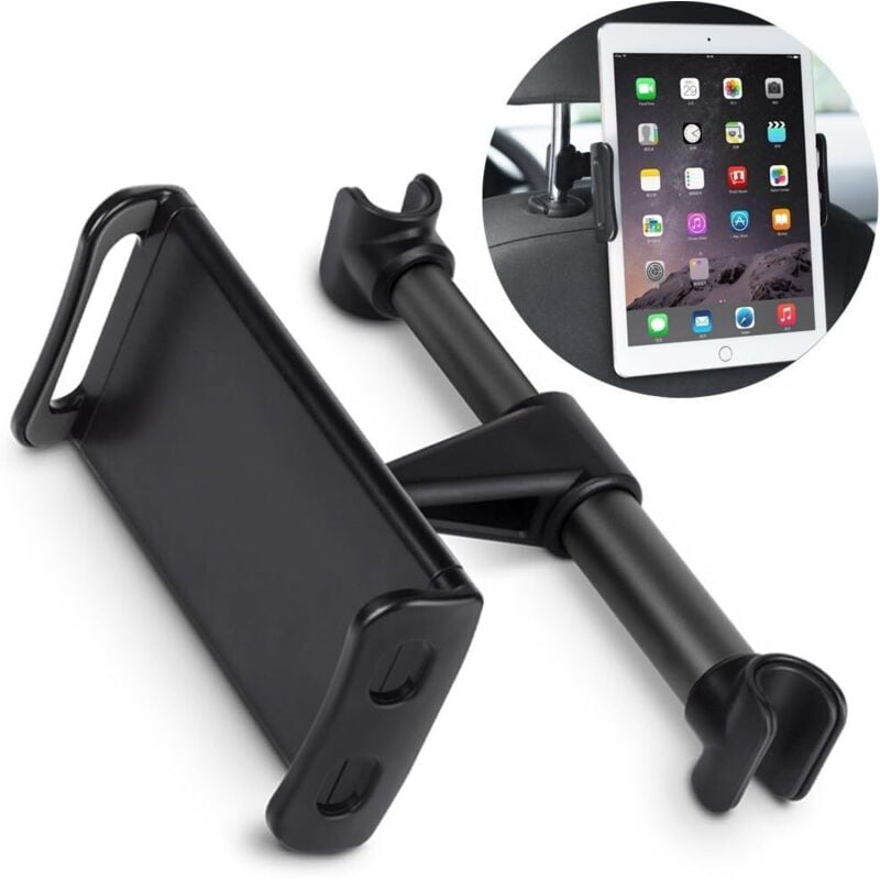 Auto-Tablet – universelle Auto-Kopfstützenhalterung für 4 bis 11 Tablets mit 360-Grad-Drehung, Schwarz