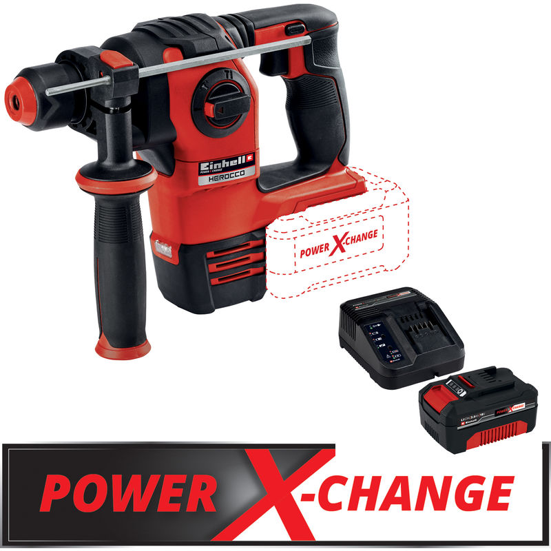 Einhell HEROCCO Akku-Bohrhammer Bohrmaschine Bohrer + 18V 4,0Ah PXC Starter Kit