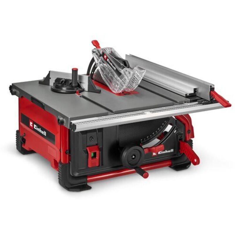 Einhell Tischkreissäge TE-TS 10 T (2000 W, 89 mm Schnitthöhe, Ø 254 mm Sägeblatt, Tischverbreiterung, Winkelanschlag, Parallelanschlag, Schiebestock,