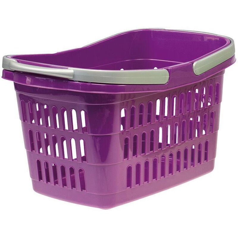 Einkaufskorb mit 2 Griffen 48x28,5x23,5cm grau