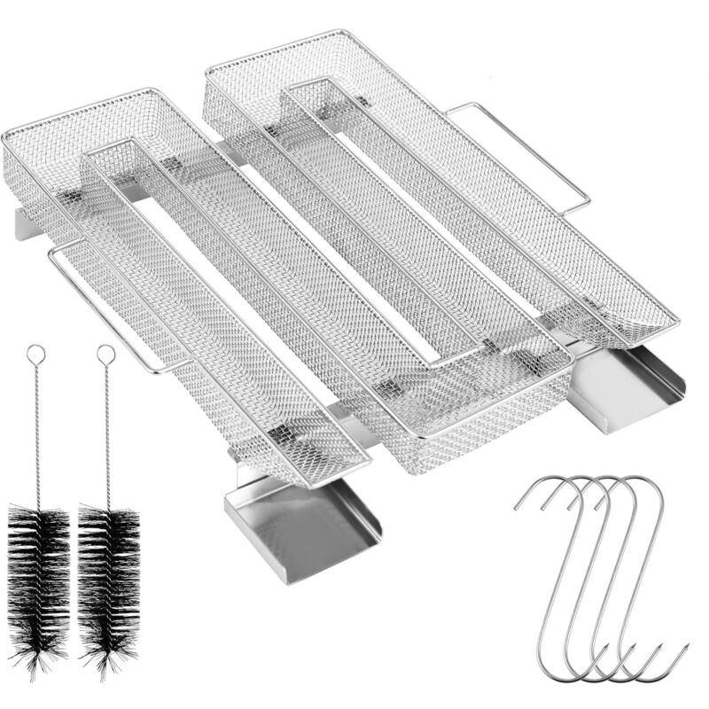 EINNENFFER Edelstahl-Quadrat-Räucherofen – Kalträucherofen mit Zubehör für Grillgerichte, Fleisch und Käse – Ideal für ein einzigartiges und
