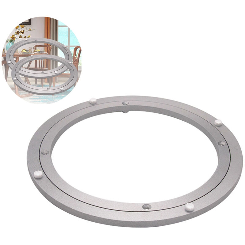 8-Zoll-Plattenspieler aus Aluminium, robuster Lazy-Susan-Plattenspieler, Drehlager-Plattenspieler, eleganter runder Esstisch