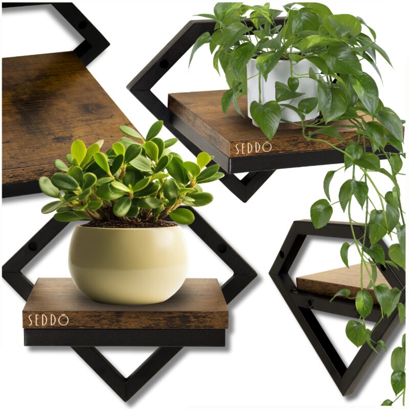 Wandregal auf einer Ebene, hängender Blumenständer, Wandregal für den Dachboden, Wohnzimmer