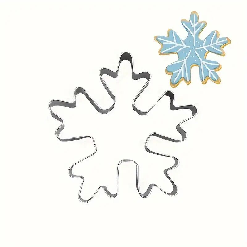 Einteilige Schneeflocken-Keksform aus Edelstahl – aufwendiges Weihnachts- und Wintermotiv, perfekt für festliche, glasierte Kekse, robuste Backform,