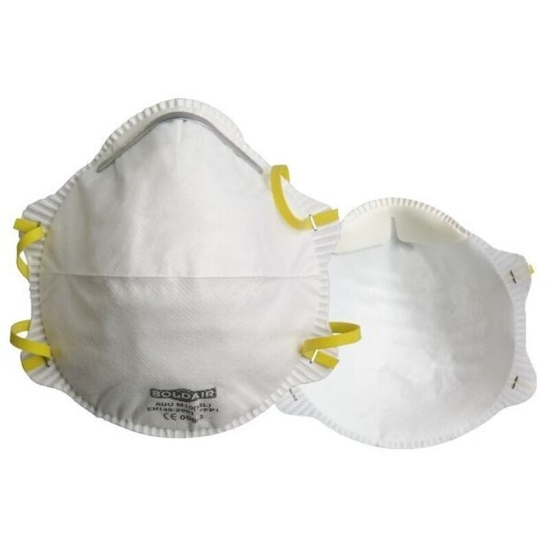 Einweg-FFP2-NR-Maske. Packung mit 20 Masken mit Ventilen