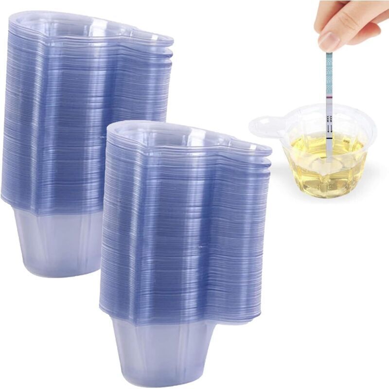 Einweg-Urinbecher aus Kunststoff, Urinbecher, Urinsammelbecher, Urinprobenbecher, Einweg-Messbecher aus Kunststoff für Epoxidharz, 200 Stück