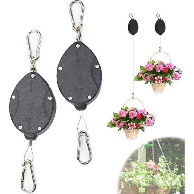 Einziehbare Wandhaken zum Aufhängen von Pflanzen und Windspielen, geeignet für Pflanzen- und Vogelfutterhäuschen, Weihnachtsbeleuchtung und
