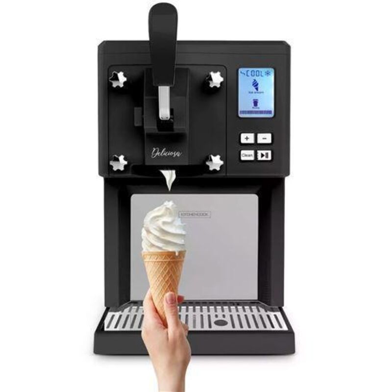 Eismaschine Kitchencook Deliciosa schwarz 250 Watt 1.5 Liter