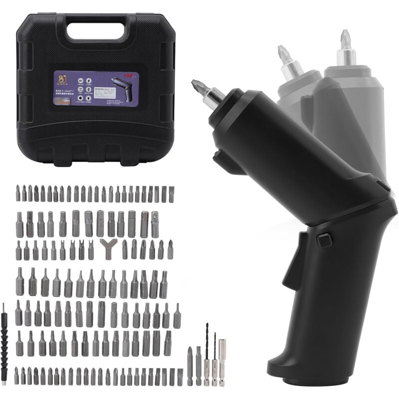 3,5 Nm Akkuschrauber, 1800 mAh 3,6 v Akkuschrauber mit 108 Zubehörteilen, LED-Lampe, Magnetspannfutter, USB-Ladekabel - Ej.life