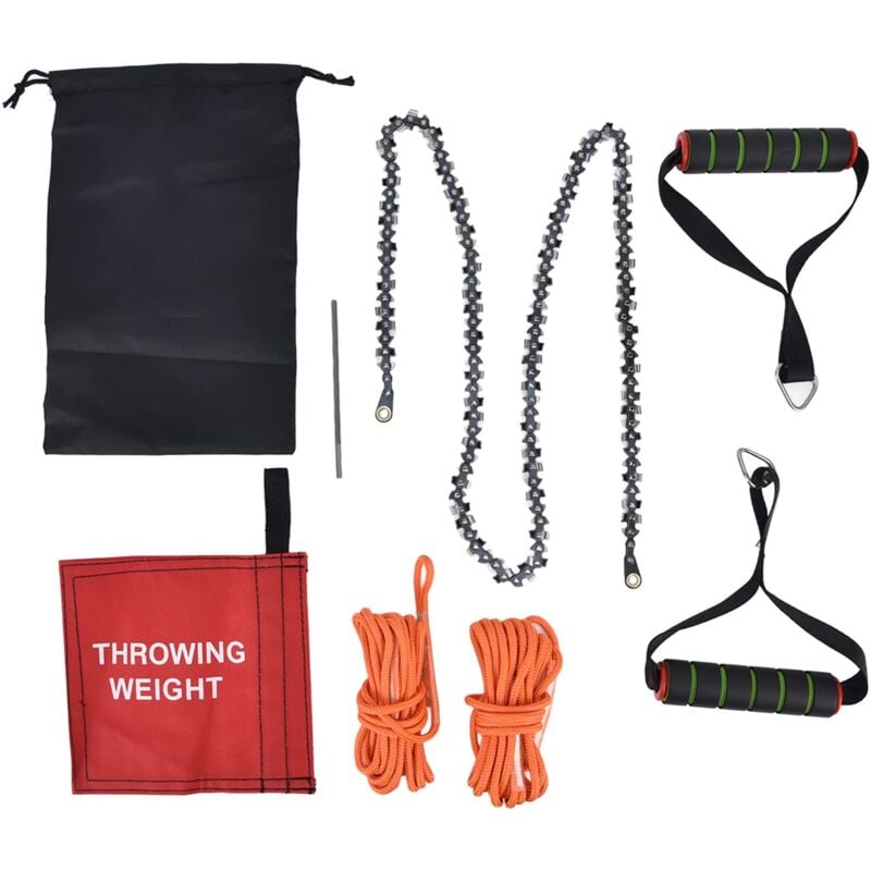 48-Zoll-Handseilsäge für Bäume, Seilsäge, Kettentaschen-Kettensäge, Astsäge, Seil-Kettensäge, Baumschneideausrüstung für Camping, Wandern - Ej.life