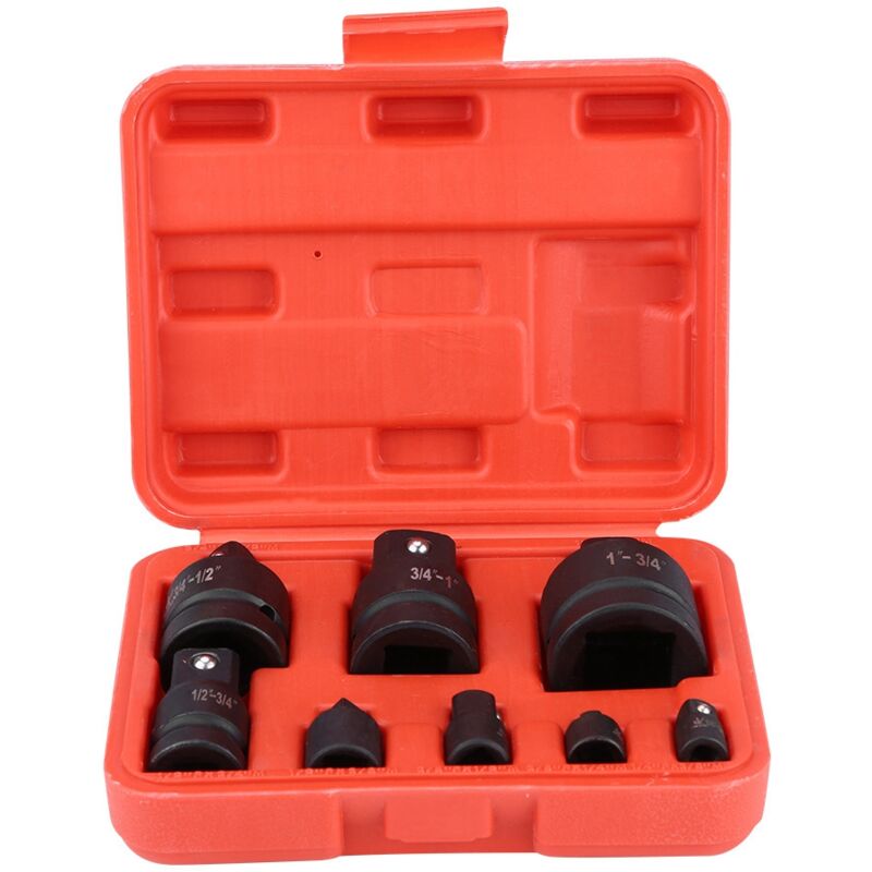 8-teiliges Steckschlüssel-Konverter-Adapter-Reduzierstück, Konverter-Adapter-Set, 1/4 Zoll, 3/8 Zoll, 1/2 Zoll, 3/4 Zoll, 1 Zoll. - Ej.life