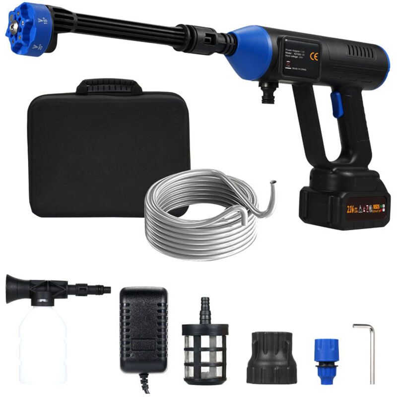 Akku-Hochdruckreiniger, 20.000 U/min, 21 v, 50 Bar, kabelloser Hochdruckreiniger, tragbarer Hochdruckreiniger mit Hochleistungsmotor und