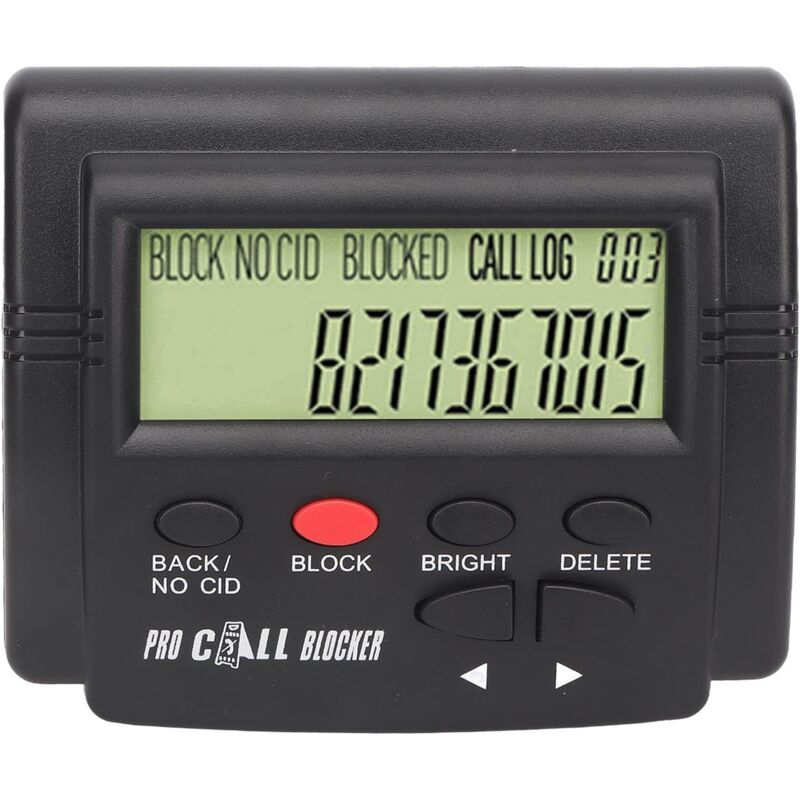 Ej.life - Anruf Blocker für Festnetz Telefone, 2000 Gruppen Verhindern Belästigung Anrufer-ID-Box mit LCD-Display, Stoppen Sie Unerwünschte Anrufe,